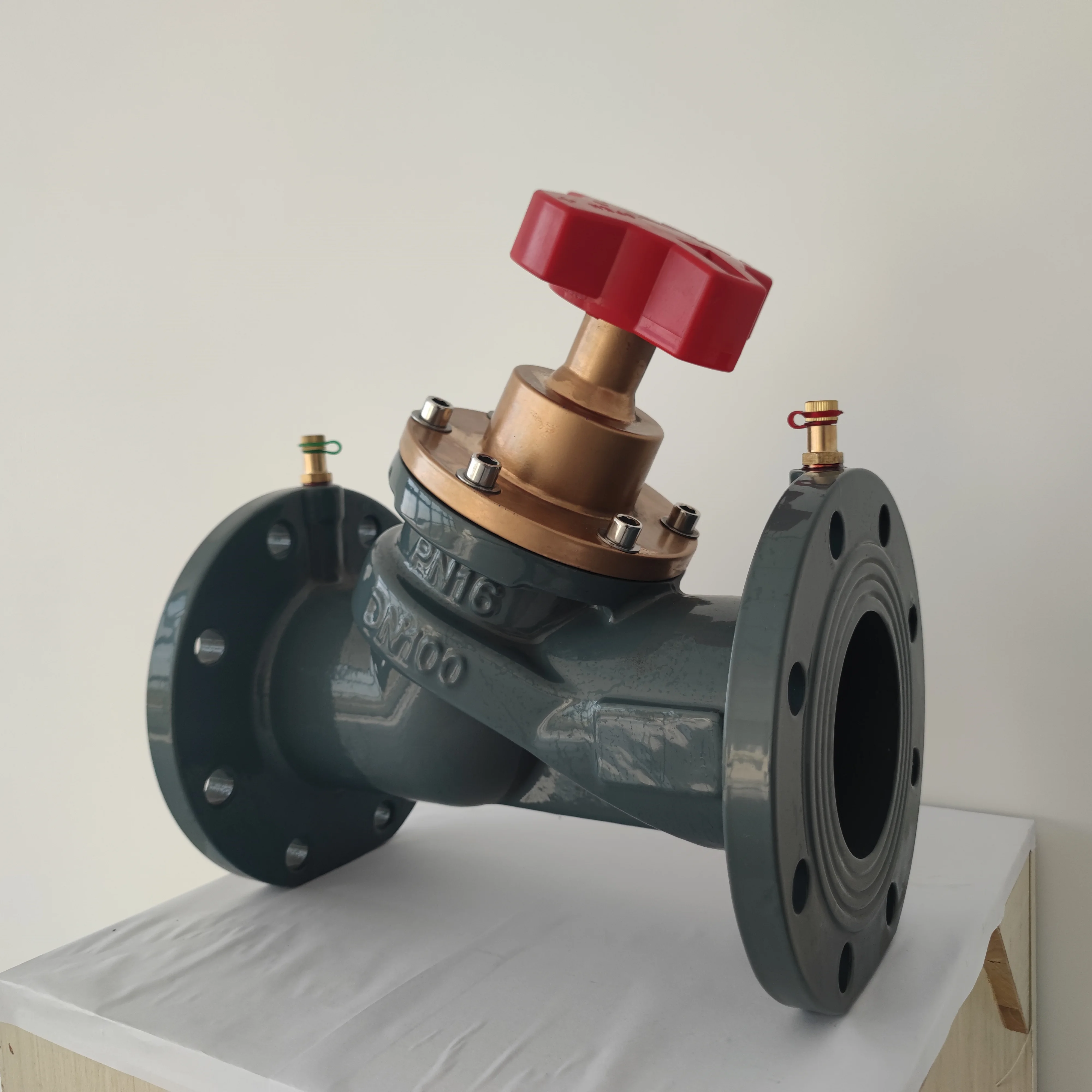 DN80 Manual Power Shutoff Balance Valve Hydraulic Flow Control Water Reducer for Flange Connection