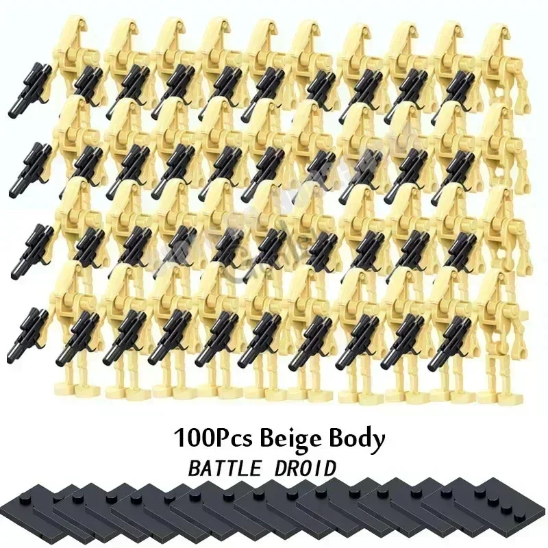 Hot Toys 100Pcs Star Wars Battle Droids Trooper K2-SO Figures Building Blocks Building Model Set kits Bricks DIY Children Toys