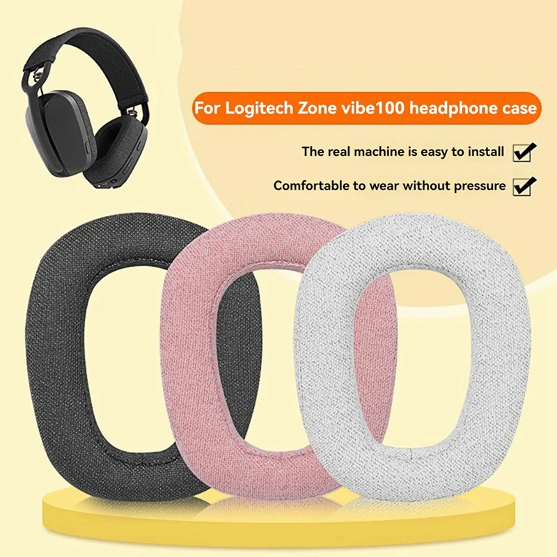 JABS-almohadillas de repuesto para auriculares, protectores de esponja cómodos y aislantes de ruido para Logitech Zone Vibe 100