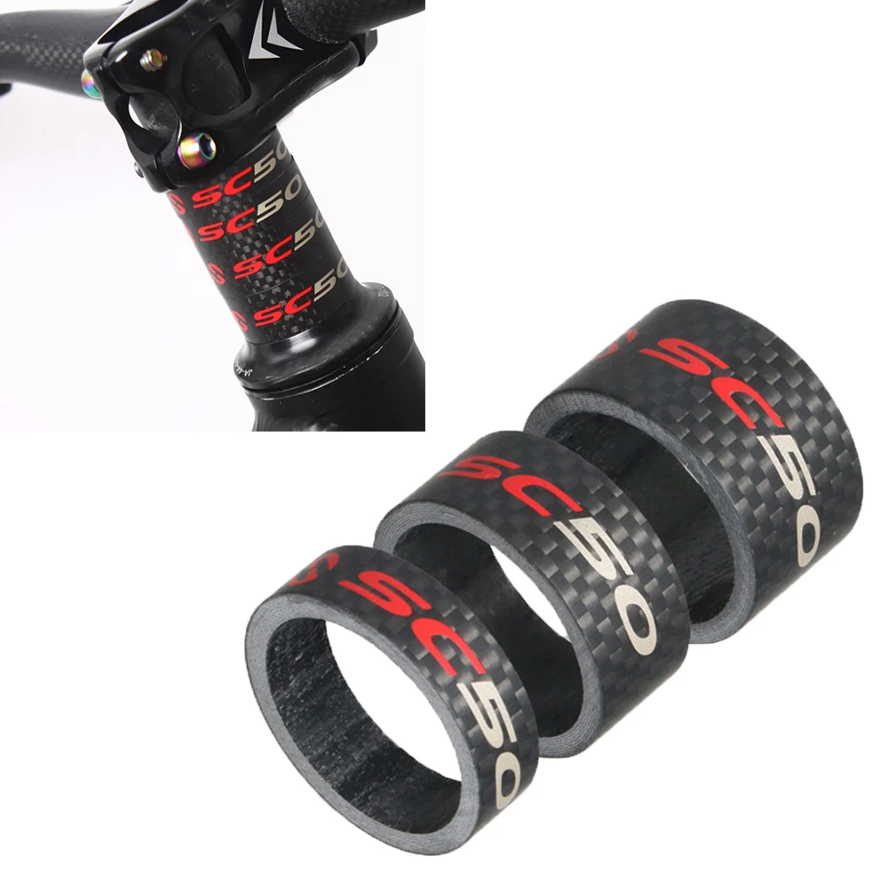 

3K Matte 10/15/20mm 1-1/8" 28.6mm Handle Bar Front fork Washer Spacing Pad Bike Accessories Spacer