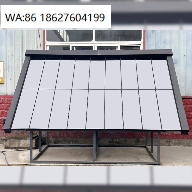 Bipv Cdte Double Glass Sloping Roof Tiles Dlb01 75w High Efficiency 1200x400mm Weak Light Power Generation Bipv