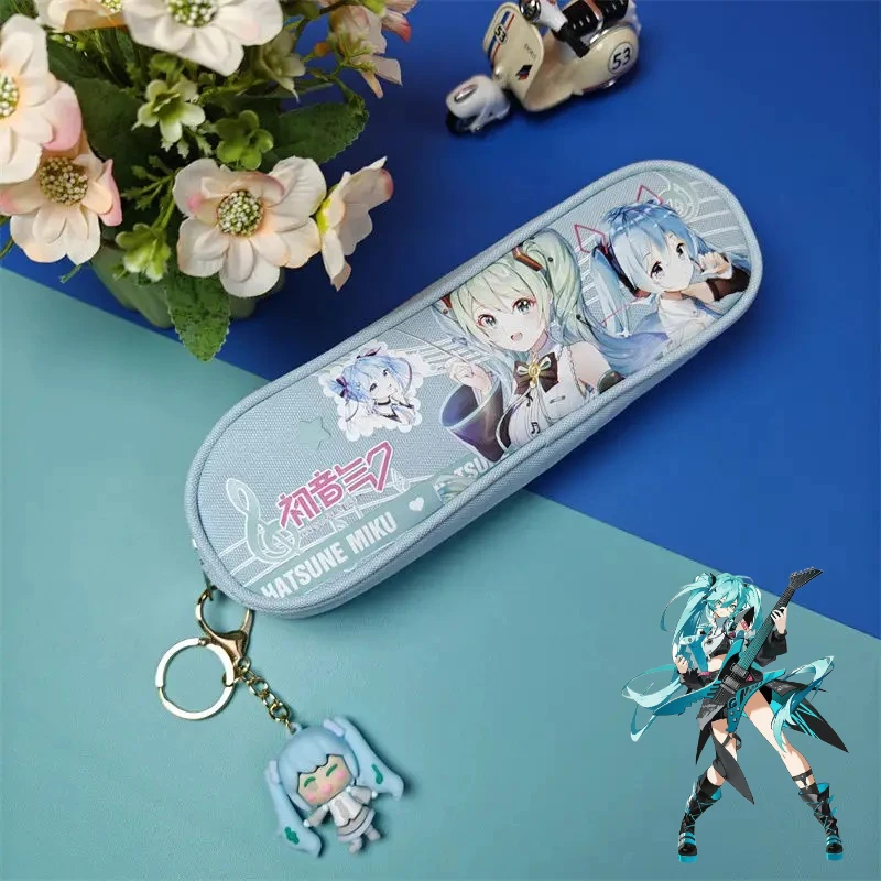 

Hatsune Miku cartoon cute student pendant pencil case creative personality stationery box storage bag anime peripheral gift