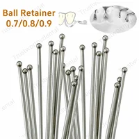 Retenedor de bola Dental, cierre de ortodoncia, anclaje, cierres de bola de acero inoxidable, sujeción de posición de dientes de alambre, 0,7/0,8/0,9