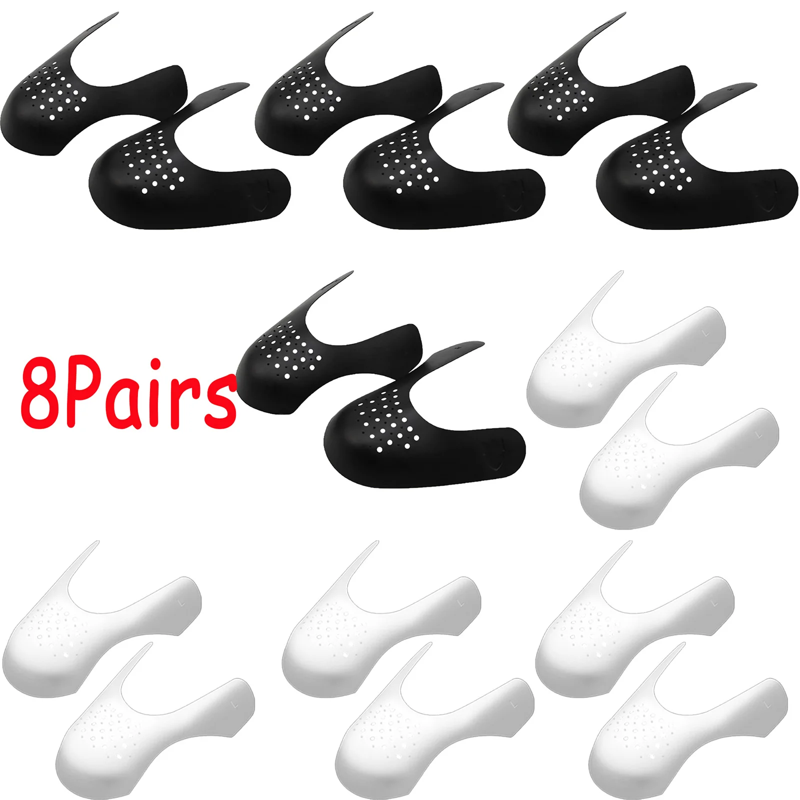 Shoe Crease Protector 1 Pair Anti Wrinkle Toe Cap Support for Sneakers Casual Shoes Lightweight Breathable Shoe Guards Men Women
