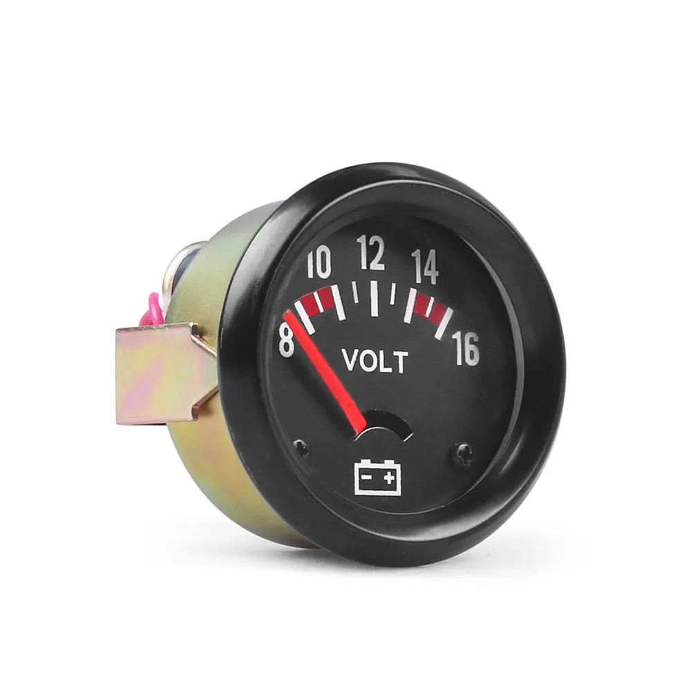 

Car Mechanical Volt Gauge 52mm 2" 8-16V Black Car Voltage Meter Instrument Panel