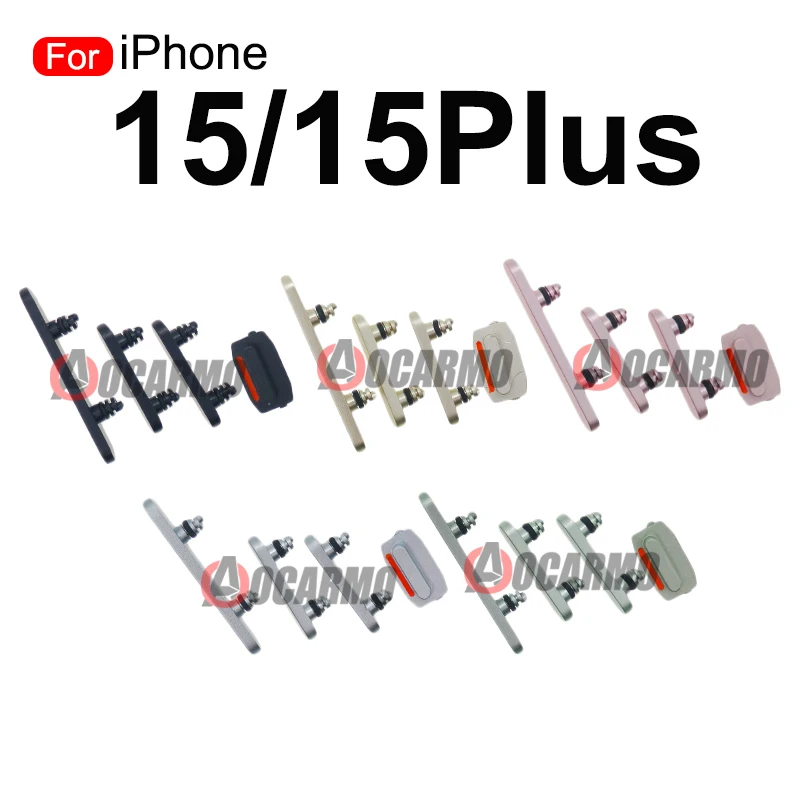 Volume Up Down Power On Off Side Key Button For iPhone 15Plus 15 15Pro Max Replacement Parts