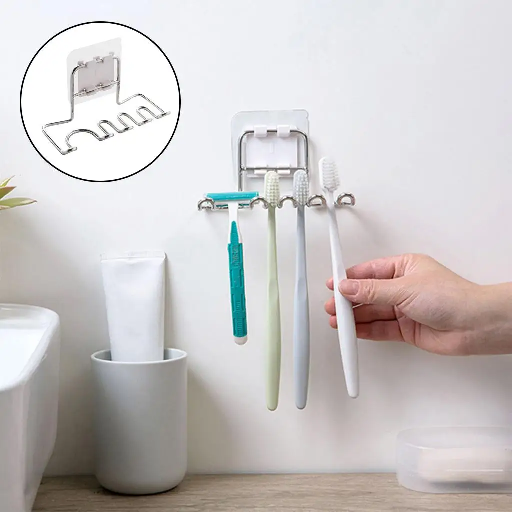 Toothbrush Holder Toothpaste Storage Rack 3 Slots for Toothbrush Toothpaste