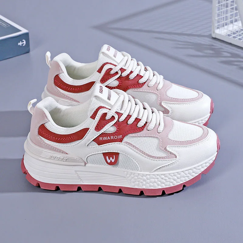 

Women's Spring Summer Dad Shoes Breathable Mesh Versatile Thick-Soled Casual Running Sports Shoes for Women