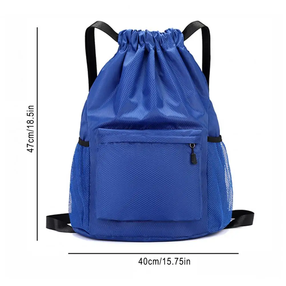 Durable Drawstring Backpack Waterproof Drawstring Backpack Wear-resistant Swimming Gear Bag Capacity Multi-pocket Sports Travel
