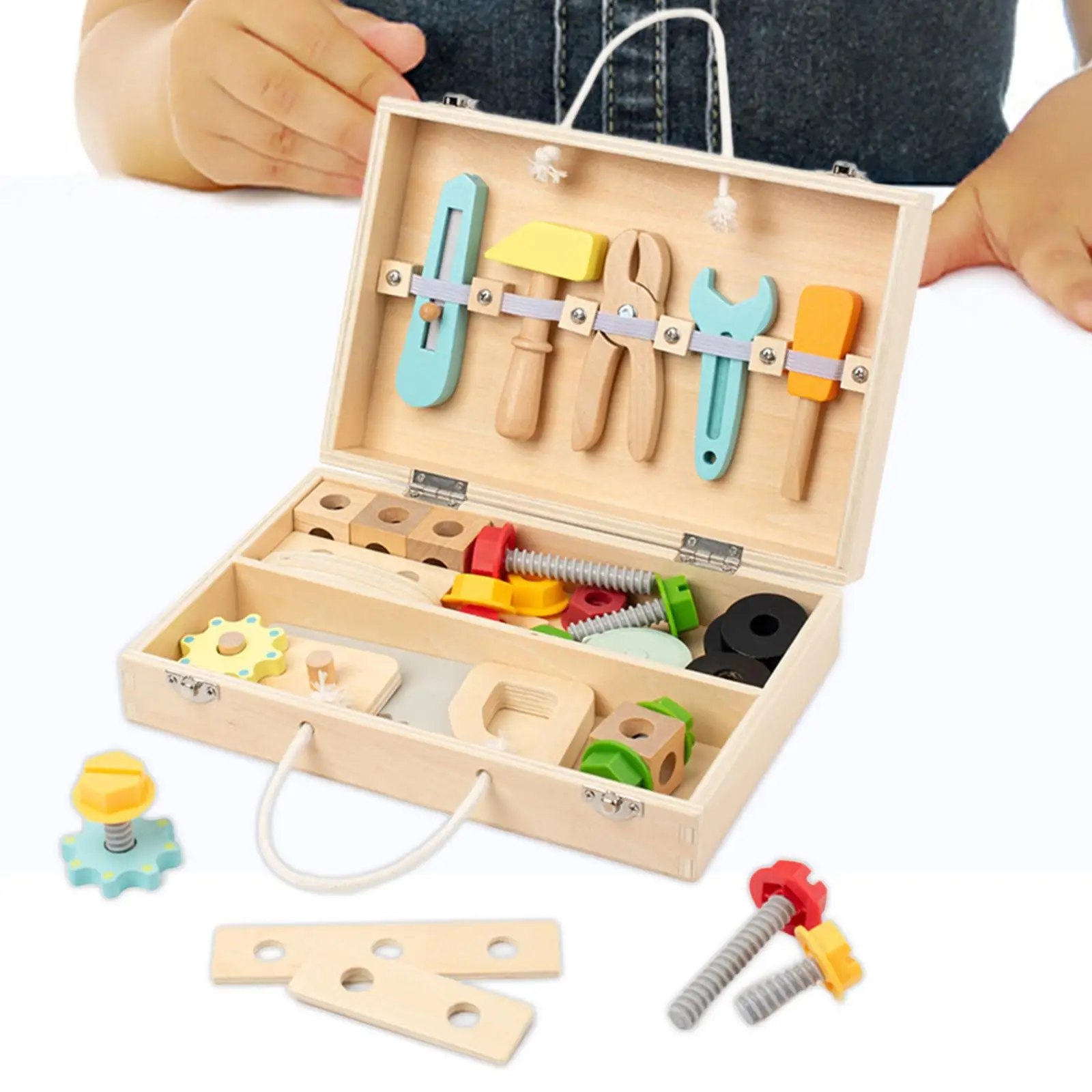 

Kids Tool Set Early Learning Educational Toys Problem Solving Pretend Play Nuts and Bolts Set for Toddlers Kids Girls Boys Gifts