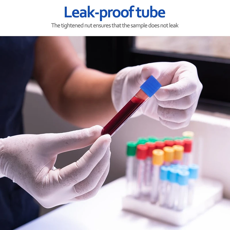 ABNP 50 pezzi 1,8 ml plastica graduata 0,063 once tubo di prova crioviale tubo campione con tappo di tenuta