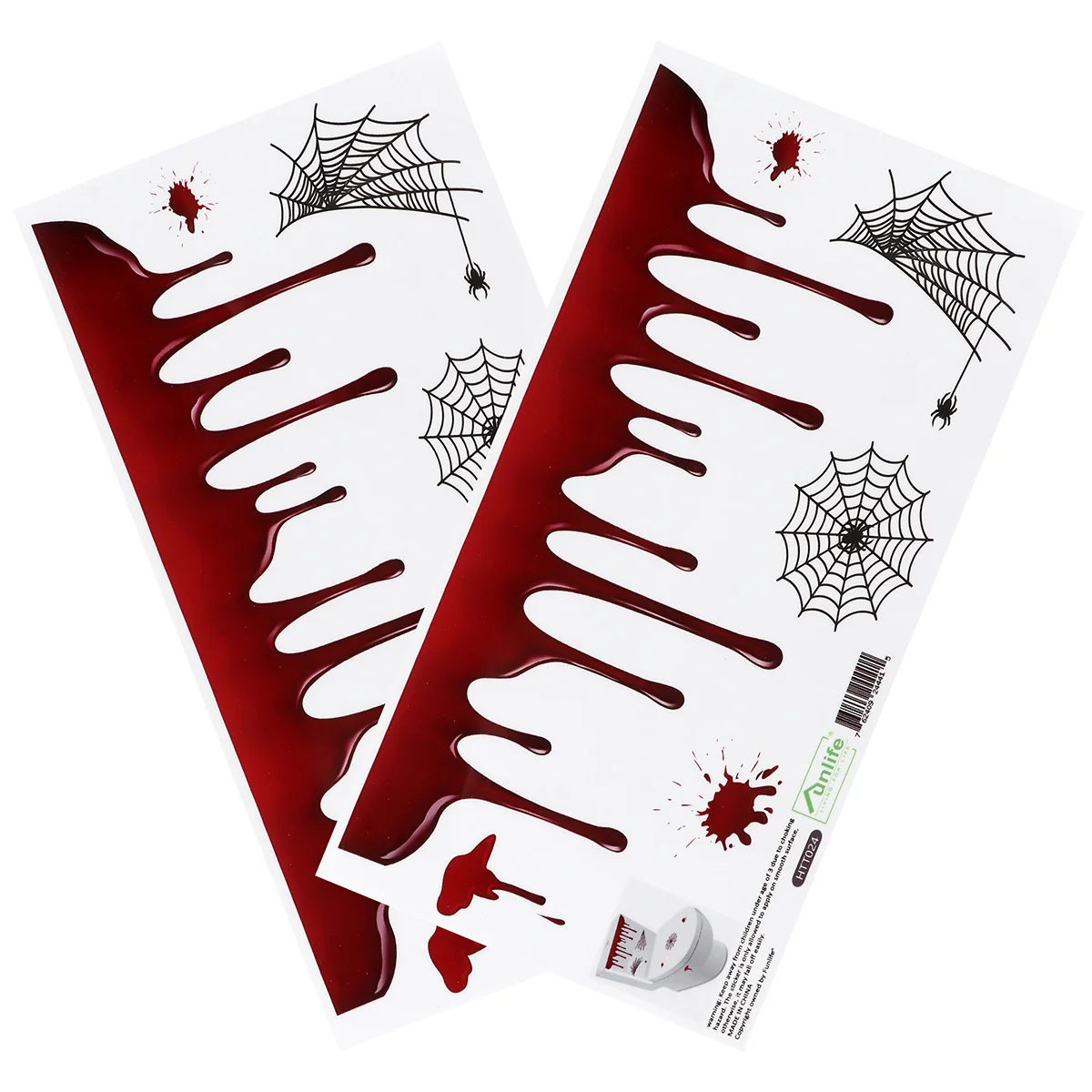 PVC Halloween Blood Pattern Toilet Seat Sticker Waterproof Removable Decorative Wall Decal for Parties Toilet Seat Sticker