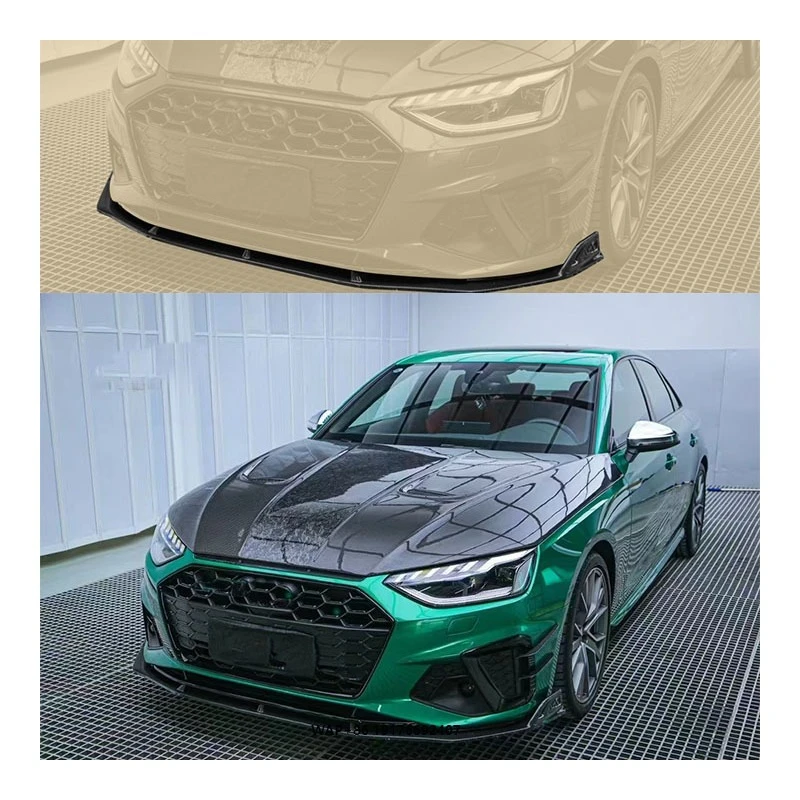 

Yaochi New forAudi S4 B9.5 Carbon Fiber Front Lip & Bumper with Exhaust Cut-Outs-Bolt-On Universal Fitment