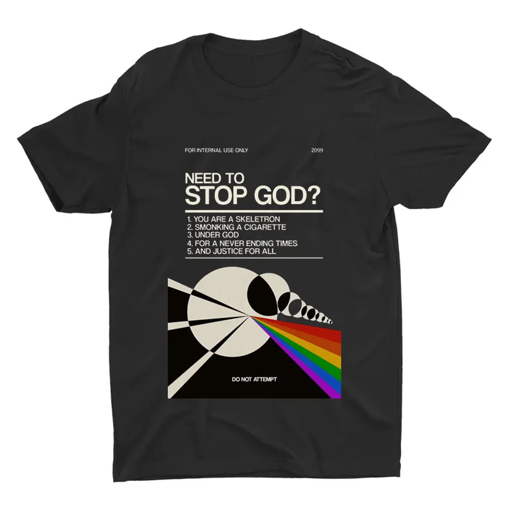 Need To Stop God? Funny Print T Shitr Cotton Retro Street Fashion Men's Shirt Short Sleeve Design Shirt  All-match Top T Shirts