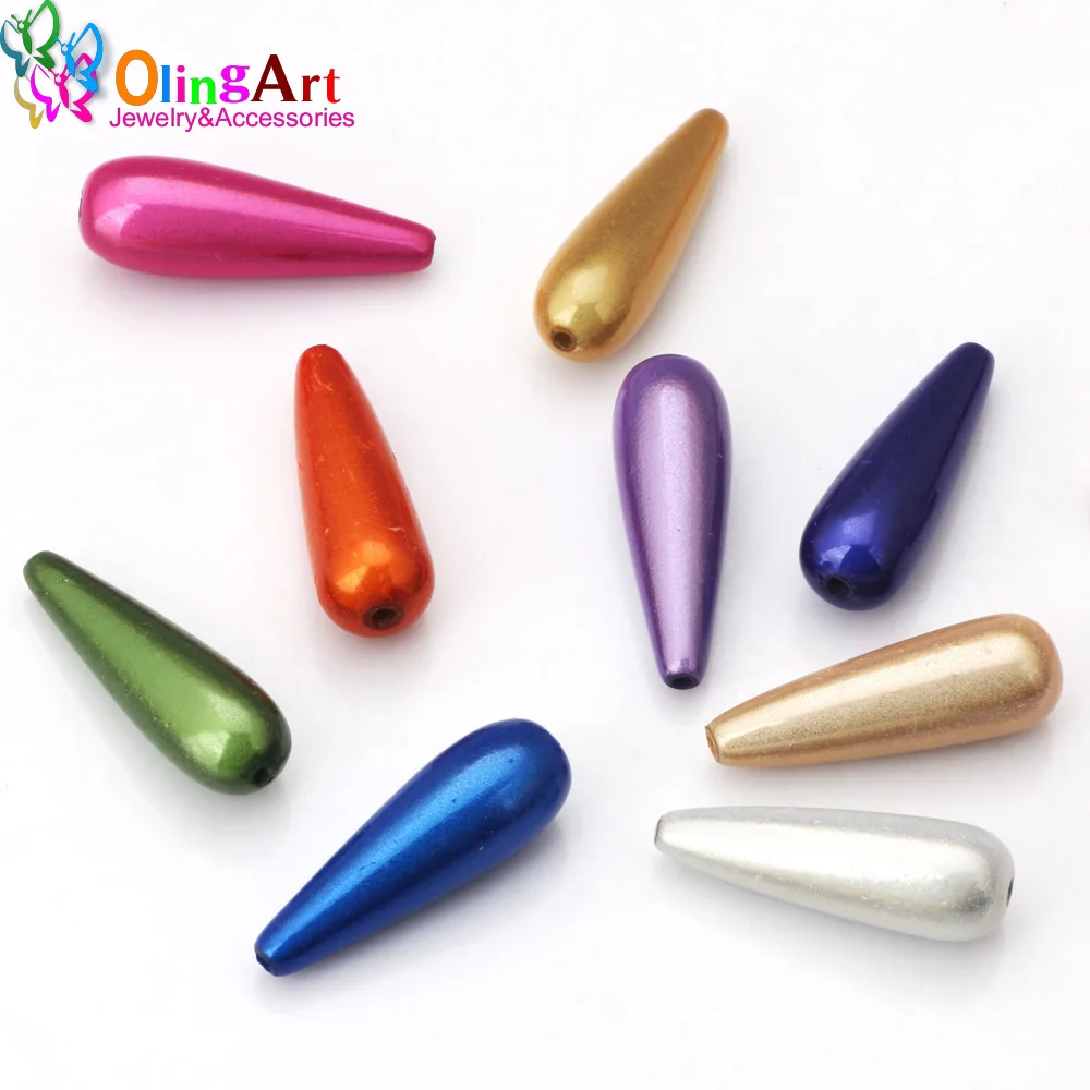 OlingArt 30mm 30 unids/lote Color mezclado 3D ilusión milagrosa acrílico espaciador chicle fantasía DIY pulsera gargantilla fabricación de joyería