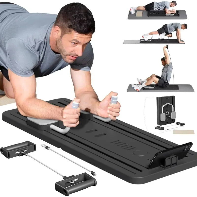 Multi-functional Home Exercise Fitness Equipment Plank Chest Abdominal Muscle Rail Slider Roller Auto Rebound Fitness Board