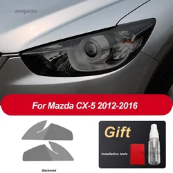 For Mazda CX5 Ke KF 2012 to present Accessories Automobile Headlight Protective Film Headlight Transparent Black TPU sticker