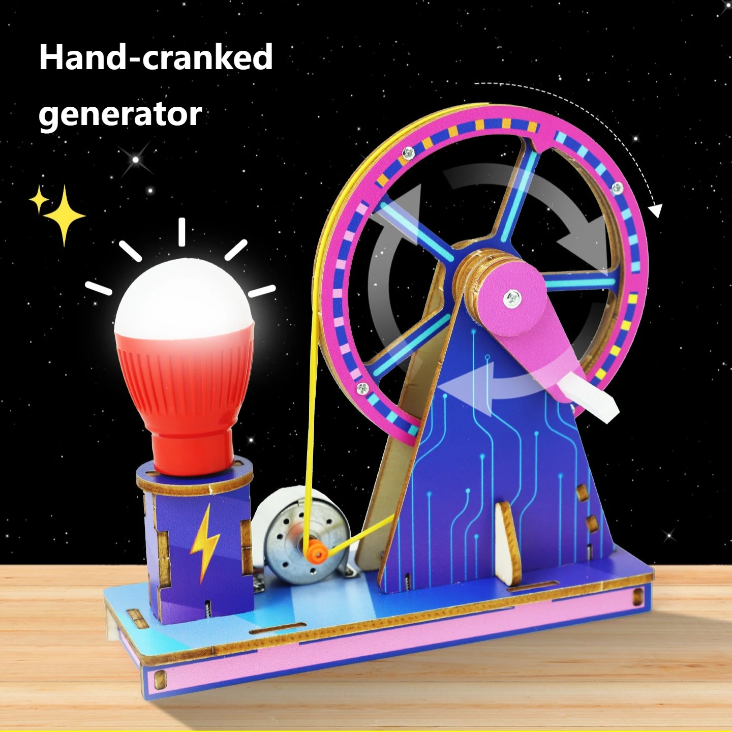 

Hand-cranked Generator Science Experiment Kit, Student Technology Invention DIY Making, Kids Educational Handicraft Materials