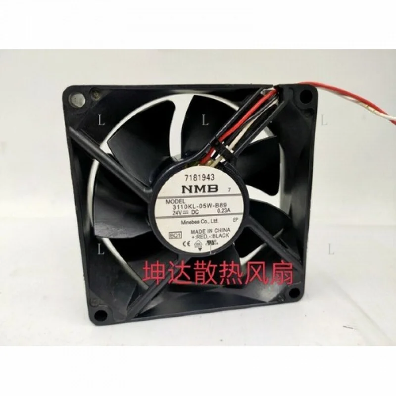 

L 1 PCS Fan 3110KL-05W-B89 DC 24V 8025 8CM 3 Wire inverter cooling Fan #D2