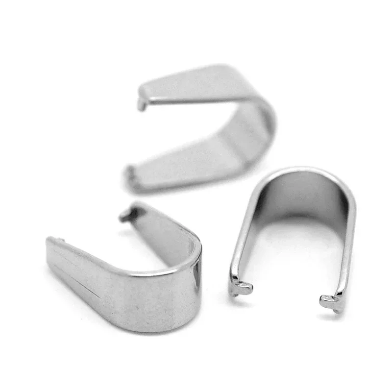 200pcs/lot stainless steel Clasps Pinch Bails Charm Melon Seeds Buckle Pendant DIY Necklace Bracelet Connectors Jewelry Findings