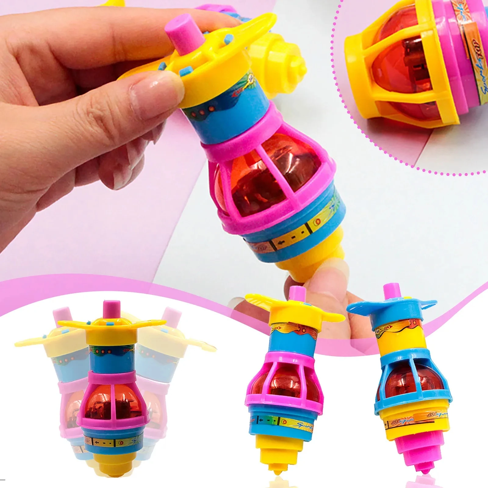 Hot Stacked Spinning Top Launcher Gyroscope Set Spinning Top Gyro Disk Plate Battle Game Toy For Boys Girls Kids Multiplayer Edu