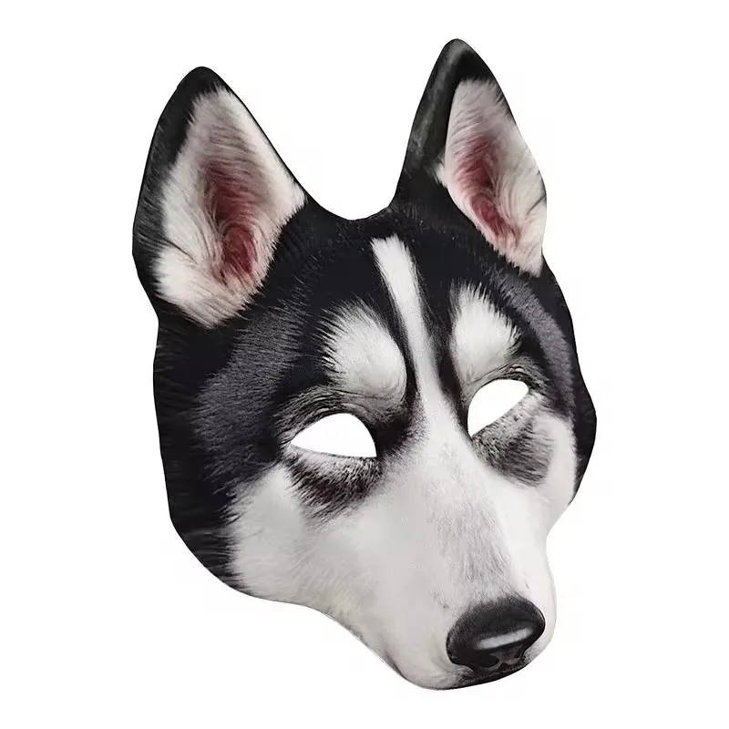 Husky Masque Dress Up Face Cover Fancy Dress Costume Cosplay Props Halloween Masque Photo Booth Props For Halloween Decoration