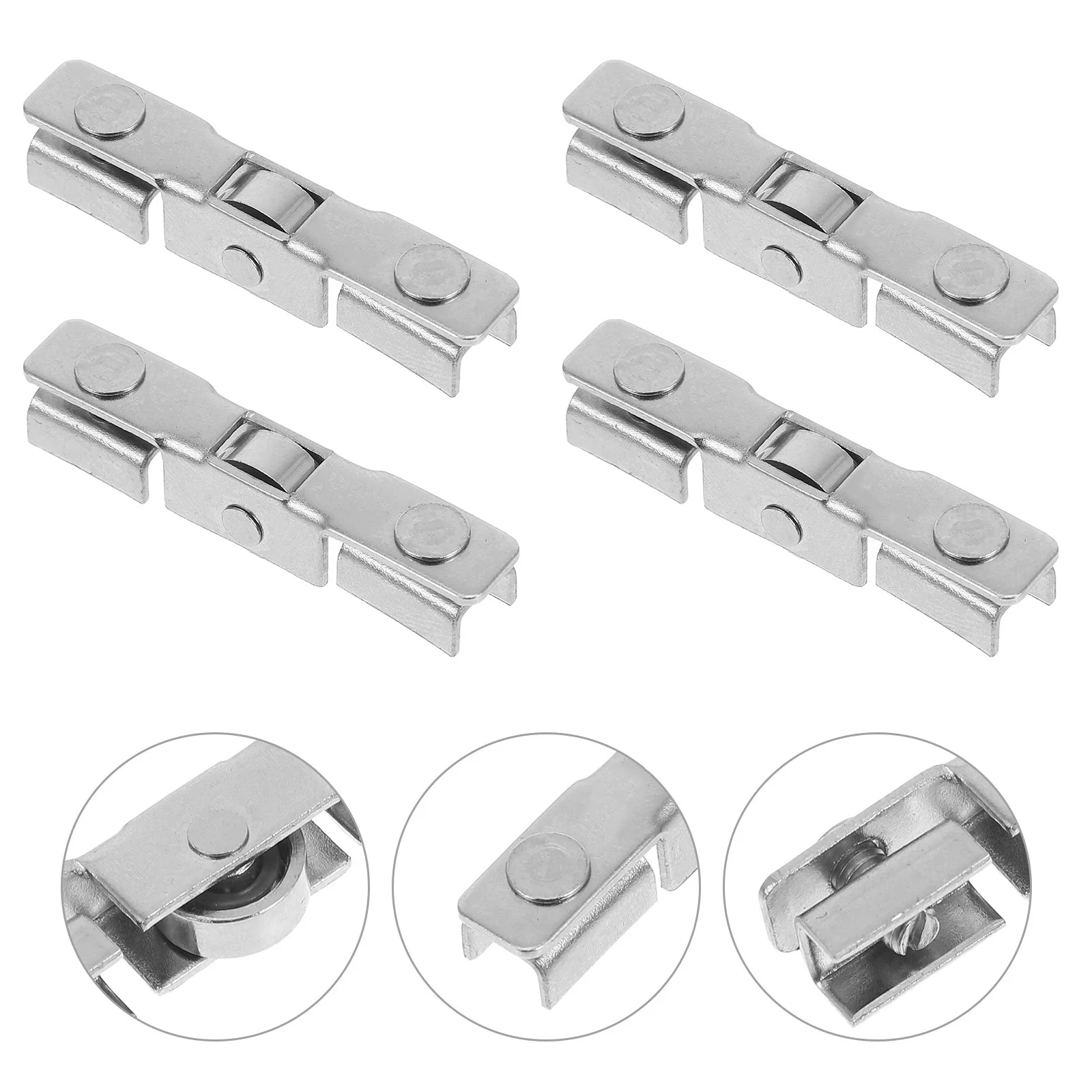 

10PCS Sliding Door Rollers Glass Track Metal Pulley Closet Door Slider Stainless Steel Wheel Assembly Cabinet Hardware