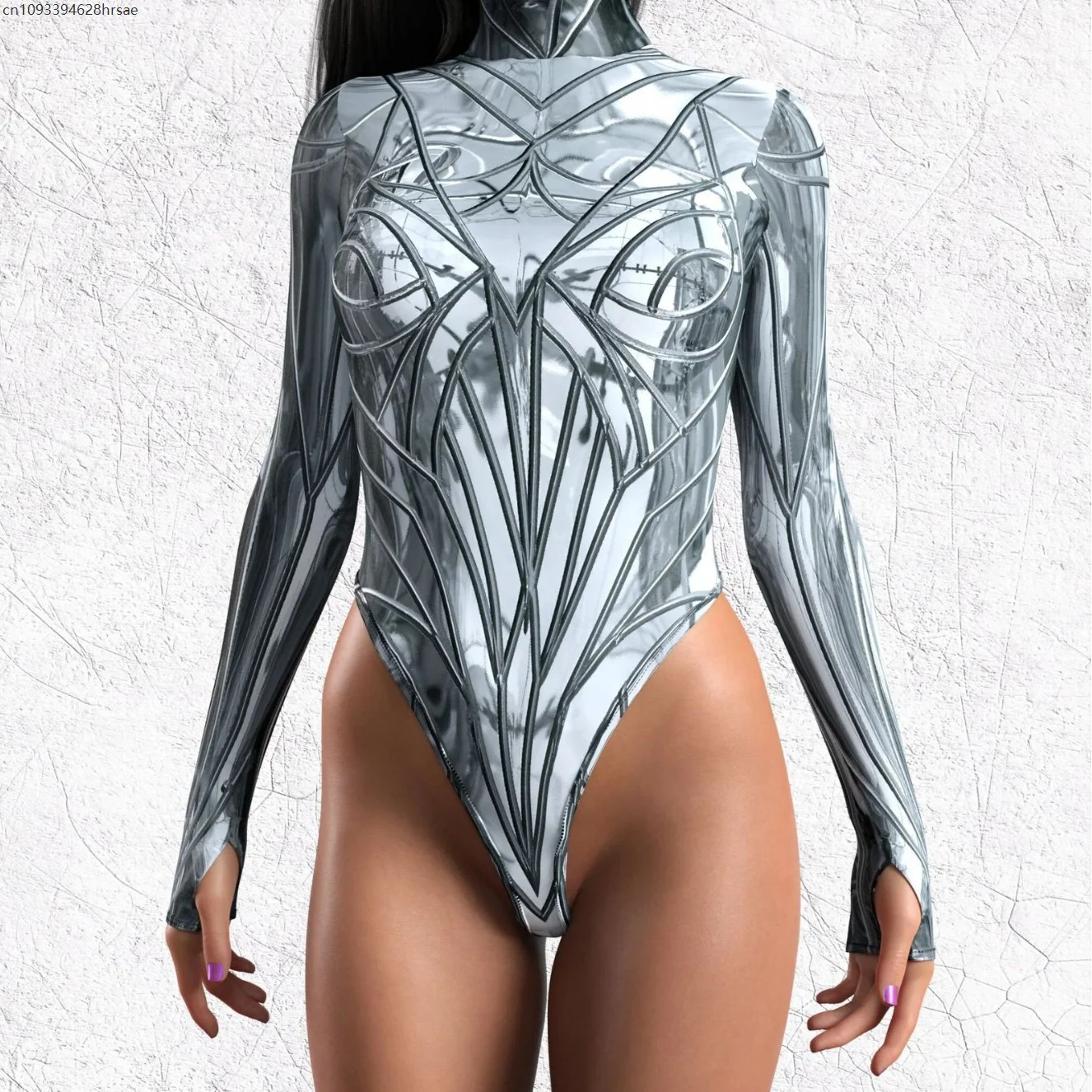 

3d Painted Sexy Triangle One-piece Bodysuit Swimsuit Backless Multicolour Beach Swimwear Holiday Party Cosplay Jumpsuit Costume