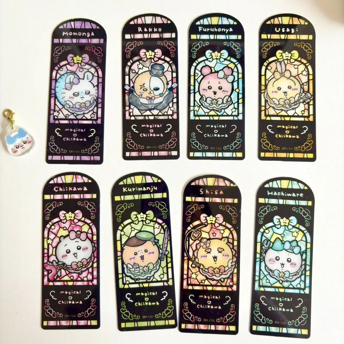 Chiikawa Magic Series Rose Window Transparent Bookmarks Cute Usagi Hachiware Photo Props Shooting Decor Holiday Souvenir Gifts - view 3