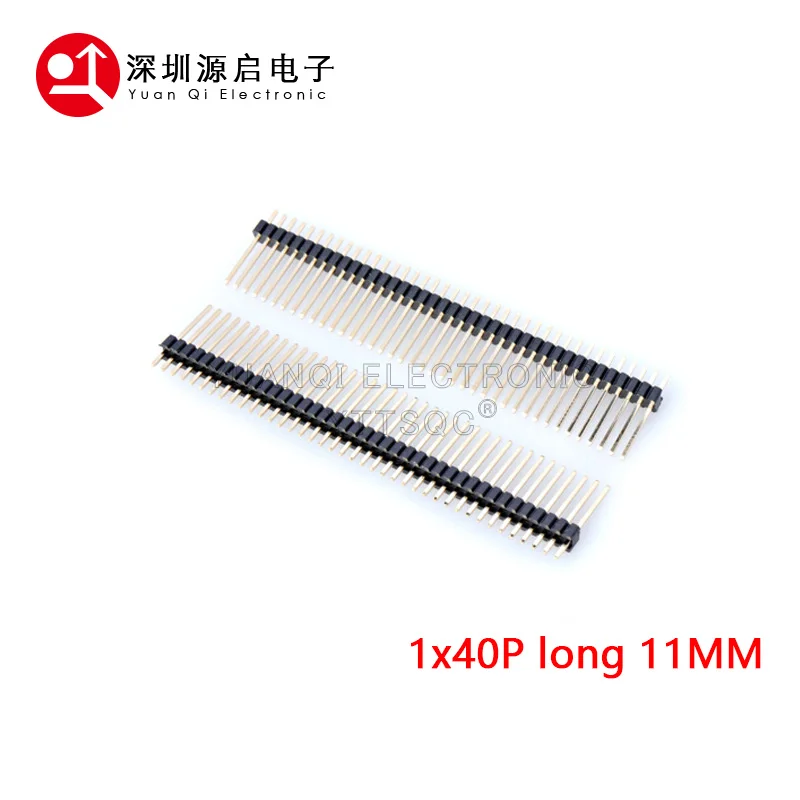 1.27mm 1.27 Single Double Row Male 1X40P 2*50P Breakaway PCB Board Pin Header Long 11mm 12mm 14MM Connector Strip Pinheader