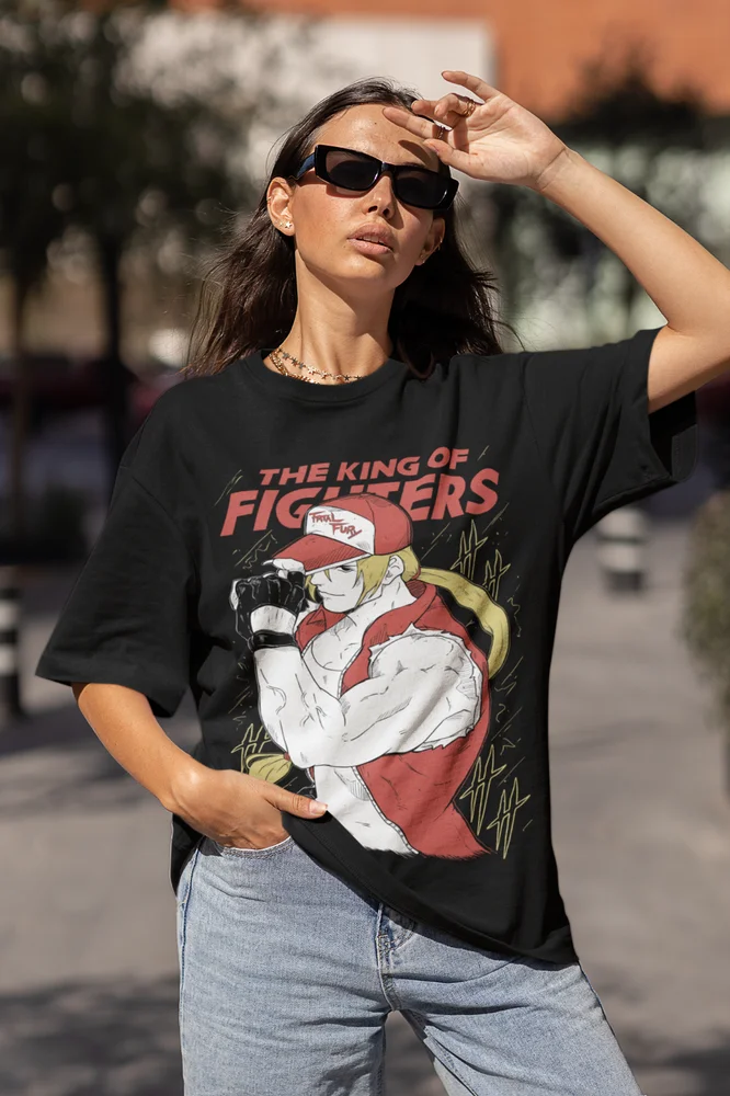 King Of Fighters T-Shirt Terry Bogard Fatal Fury kf3 Anime Gift Shirt All Size