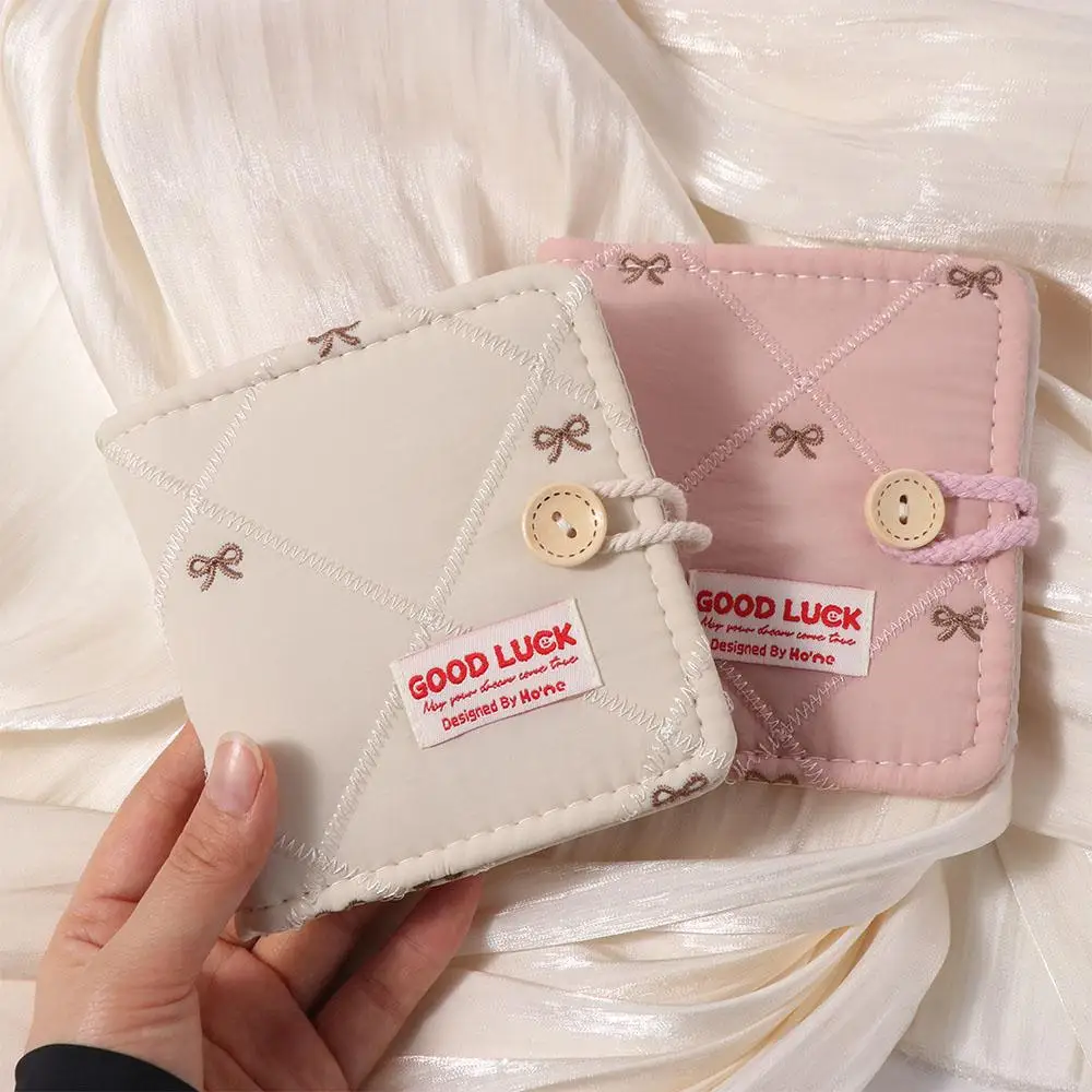 

Photo Display Embroidered Photocard Holder Bow Cloth Photocard Frame Decoration 3in ID Photo Card Protective Case Friends