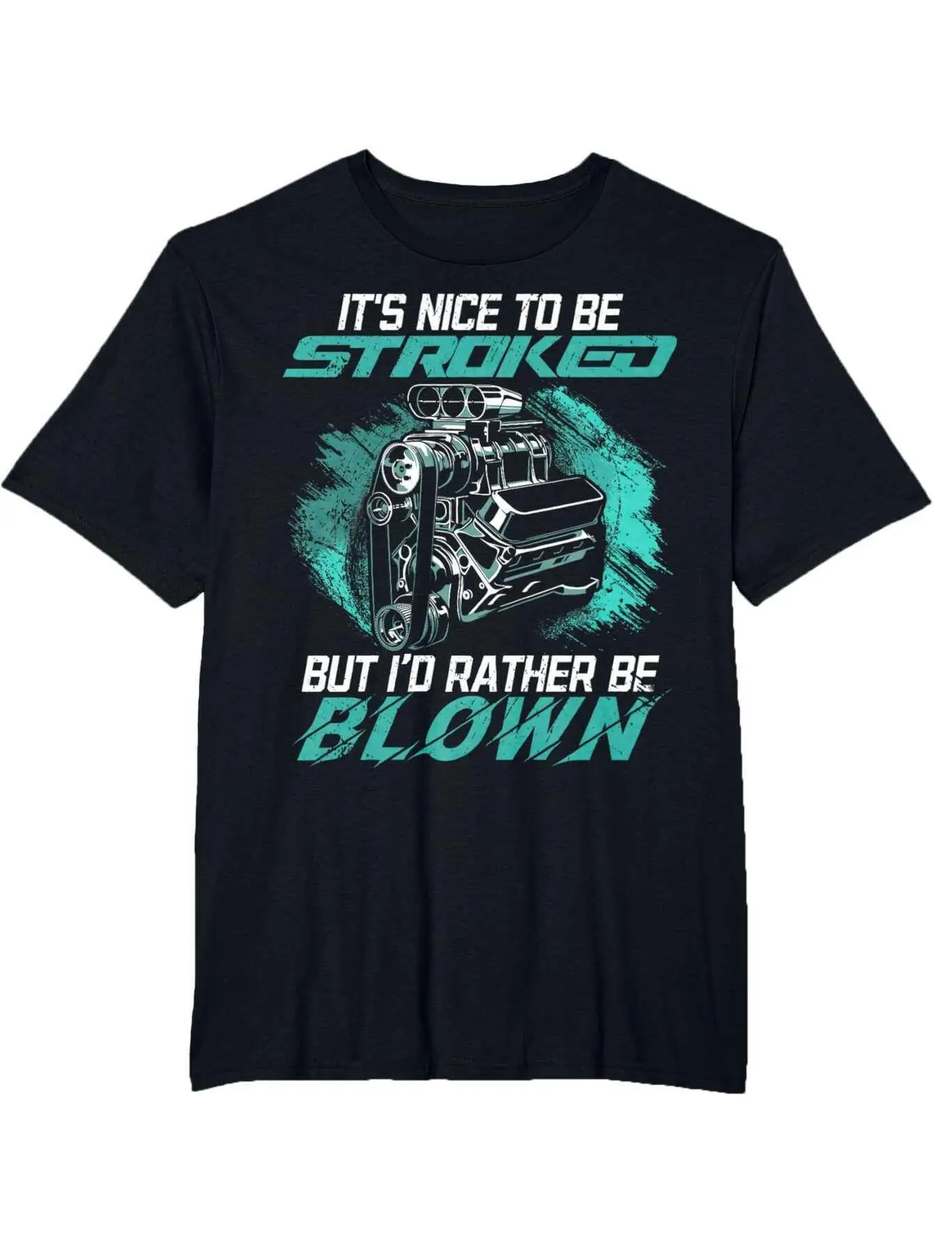 Men's Fun Turbo Racing Theme T-Shirt - Purely comfortable short-sleeve shirt, featuring a striking 