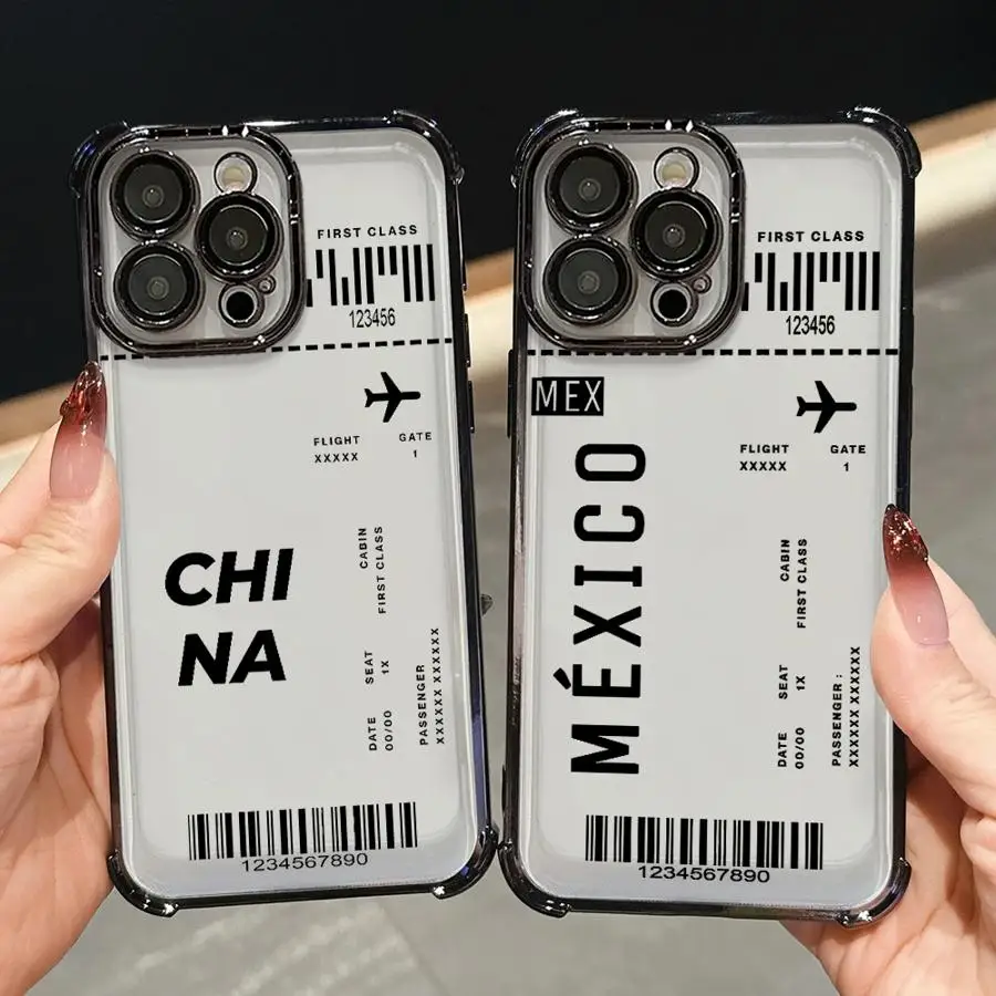 حافظة شفافة لهاتف آيفون 11Pro 17 Air 16e 11ProMax 13 12 11 Pro Max 16 15 14 Plus Travel China