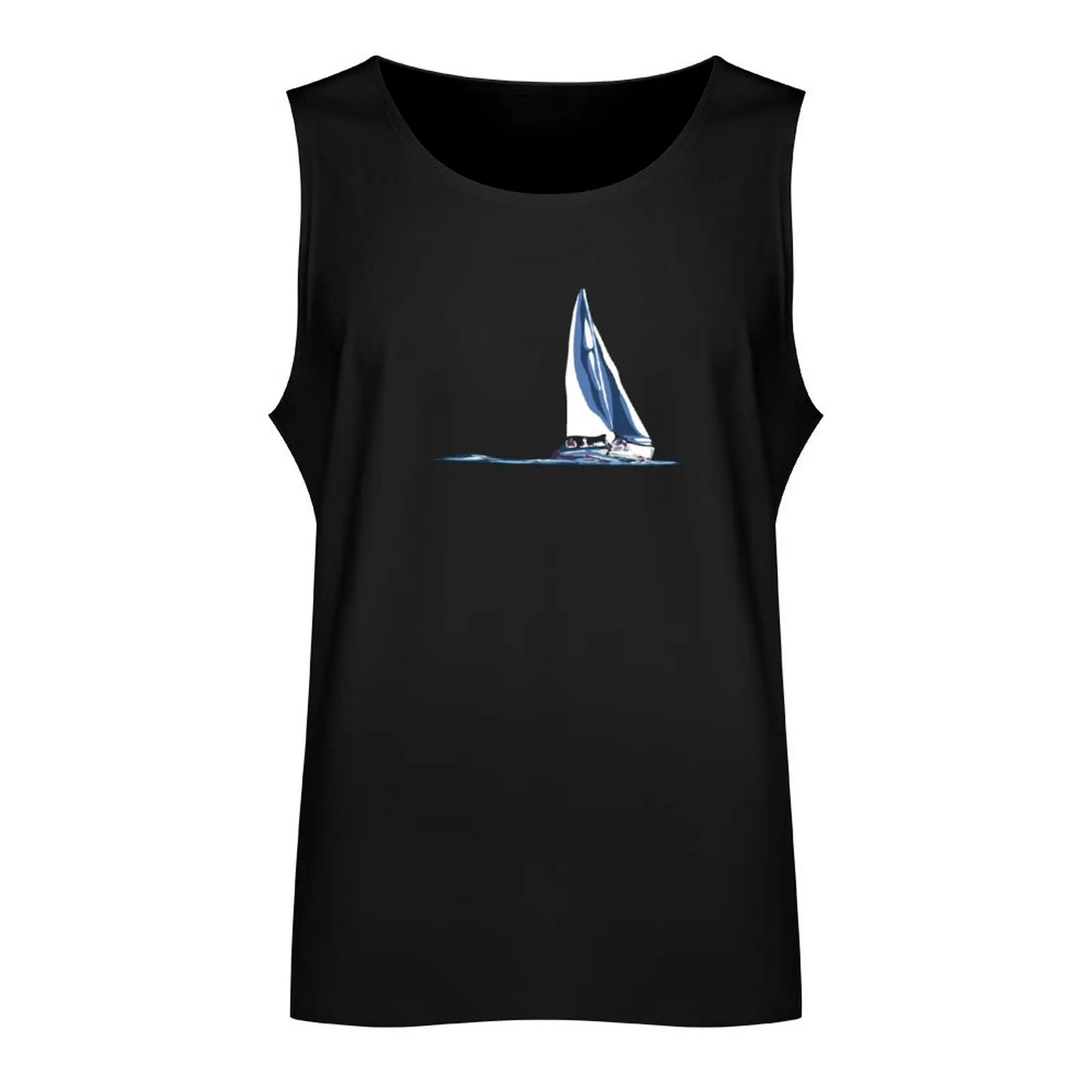 Sail Boat Tank Top cute tops sleeveless jackets gym Men's t-shirts