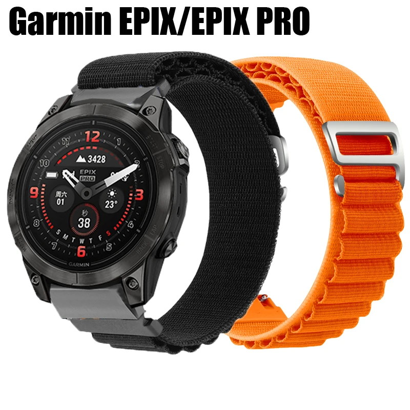 

For Garmin Fenix 7X 7 7S 6X 6 Solor Enduro EPIX Pro 51mm 47mm Tactix 7 Instinct 2X 2 2S Crossover Strap Nylon Soft Watch Band