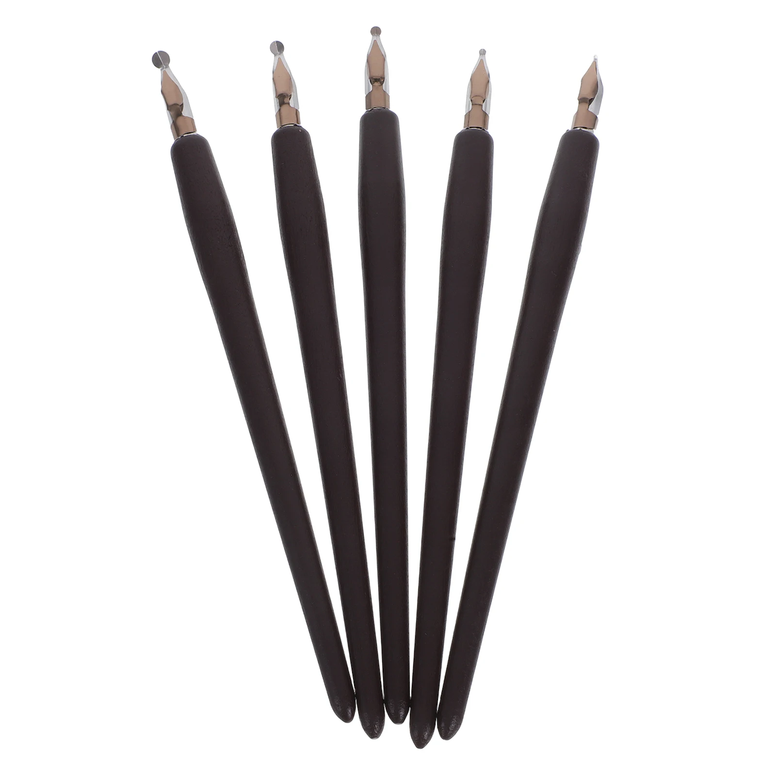 

5pcs Vintage Wooden Dip Pen Steel Nib Calligraphy Writing Drawing Art Set Fountain Pen For Decorative Projects