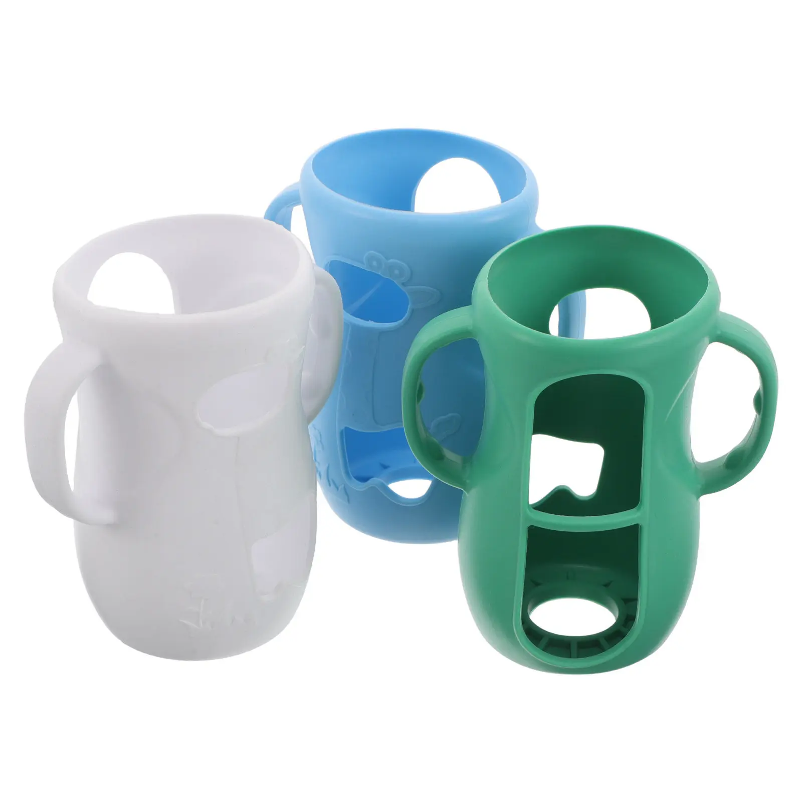 

3Pcs Silicone Baby Bottle Sleeves Infant Feeding Insulated Covers Universal Fit for Glass Milk Bottles Newborn Toddlers