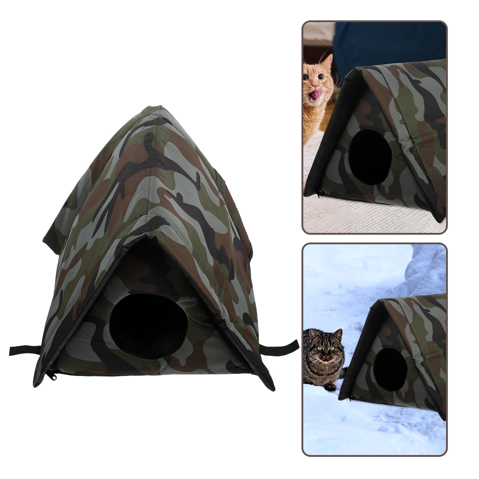 

Insulated Outdoor Cat House Waterproof Weatherproof Shelter Warm Cozy Elevated Design Windproof Durable For Small