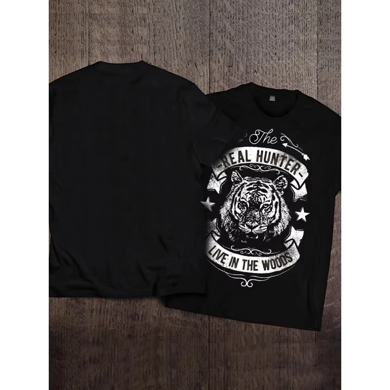 

2025 Summer Retro Dark Tiger T-shirts Y2Y Harajuku Men and Women's Street Wear T-shirts Anime Clothes Streetwear