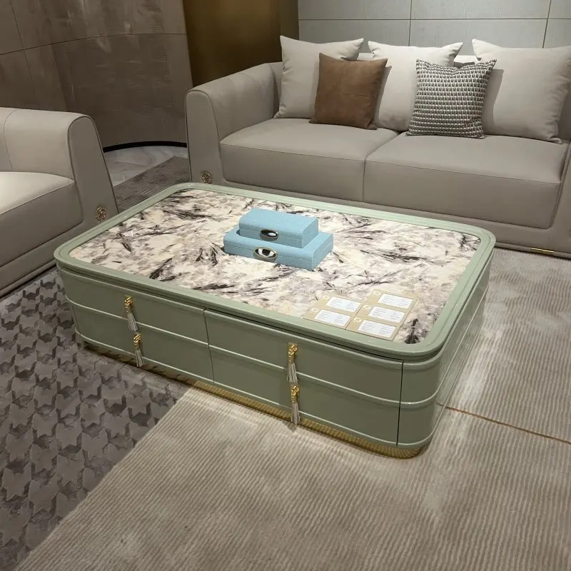 Italian light luxury marble coffee table villa suite living room modern Hong Kong style fully furnished furniture model room hig