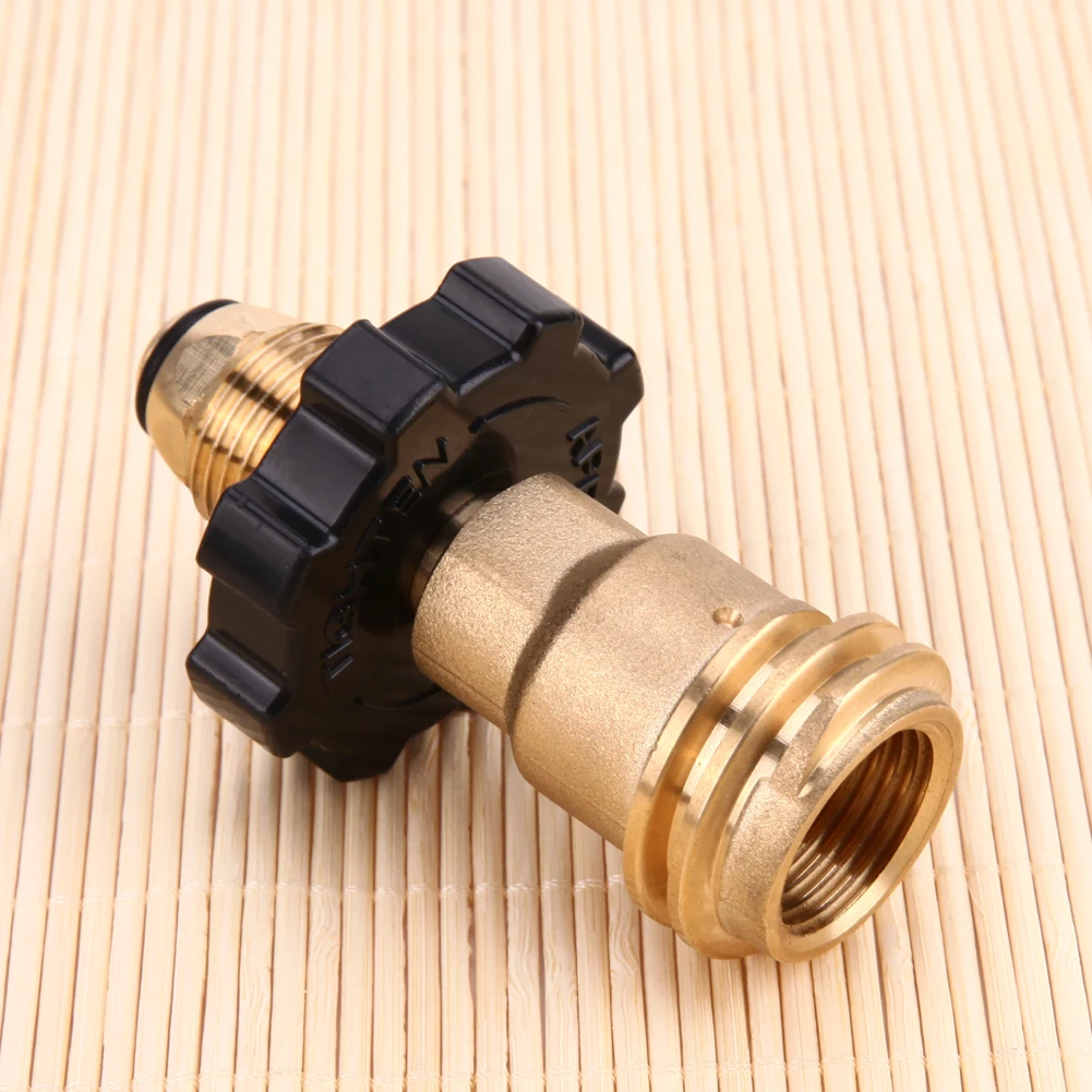 Universal Fit Gas Adapter Converts Safe Gas Cylinder Converts Corrosion Solid Brass Regulator for BBQ Gas Grill Heater