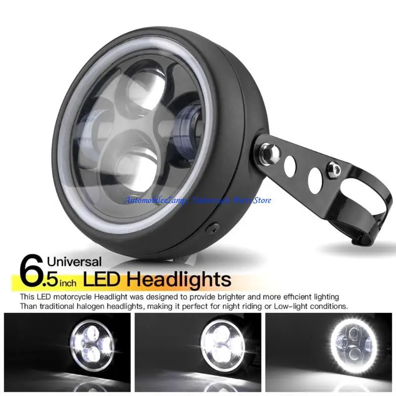 H7BD Universal Motorcycle Modification LED Headlight Driving Light 6.5inch