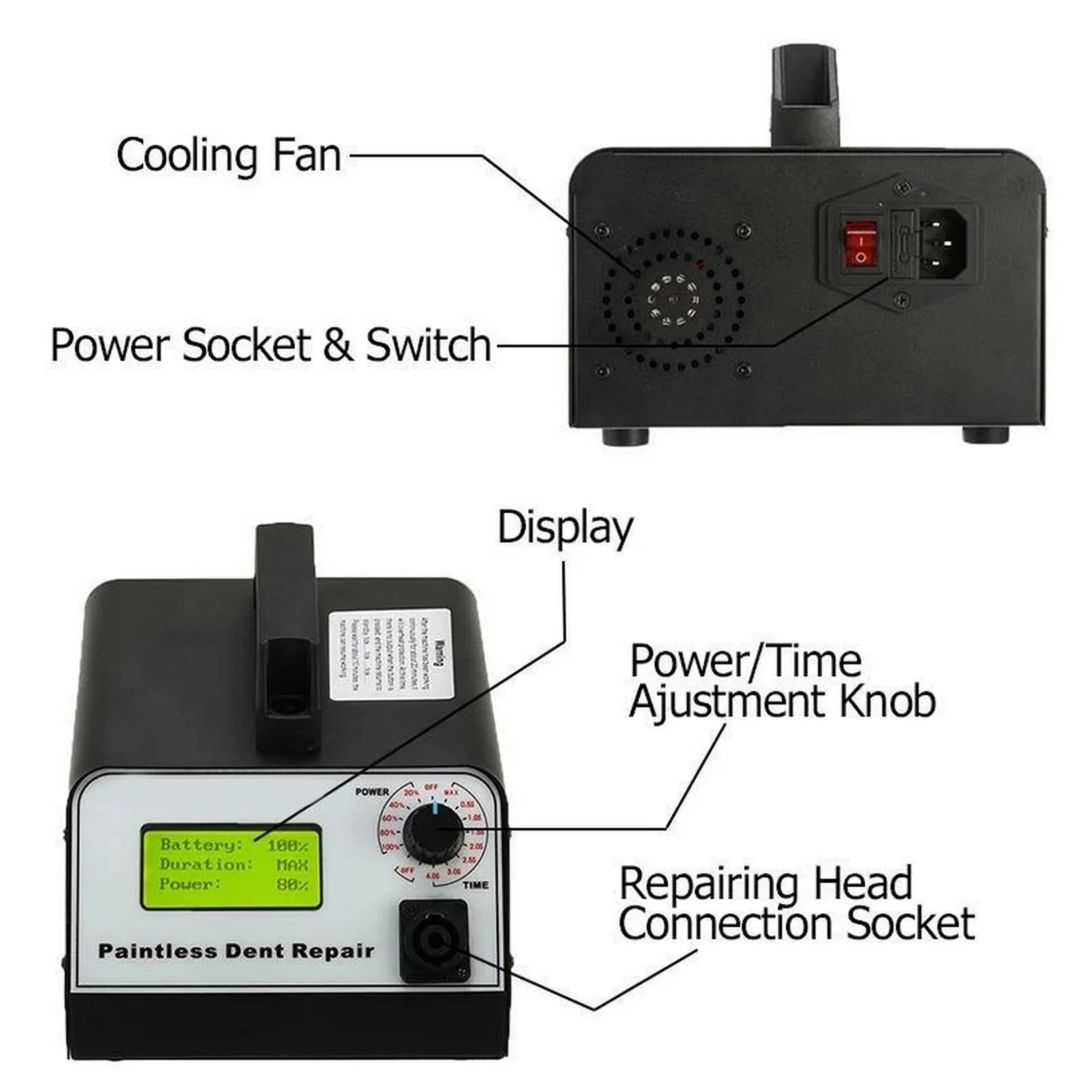 Car Dent Repairing Machine Induction Heating Equipment Auto Body Dent Removal For Steel Paintless Dent Repair Tools