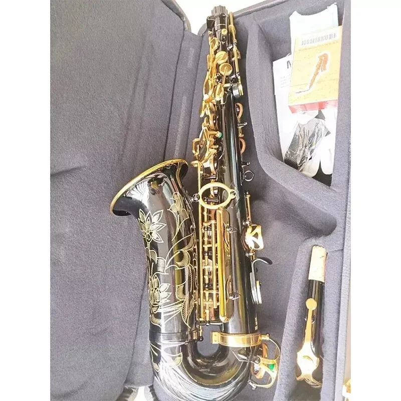 

Brand Black YAS 82Z Alto Saxophone, E Flat Gold Plated Key Sax With Leather Case