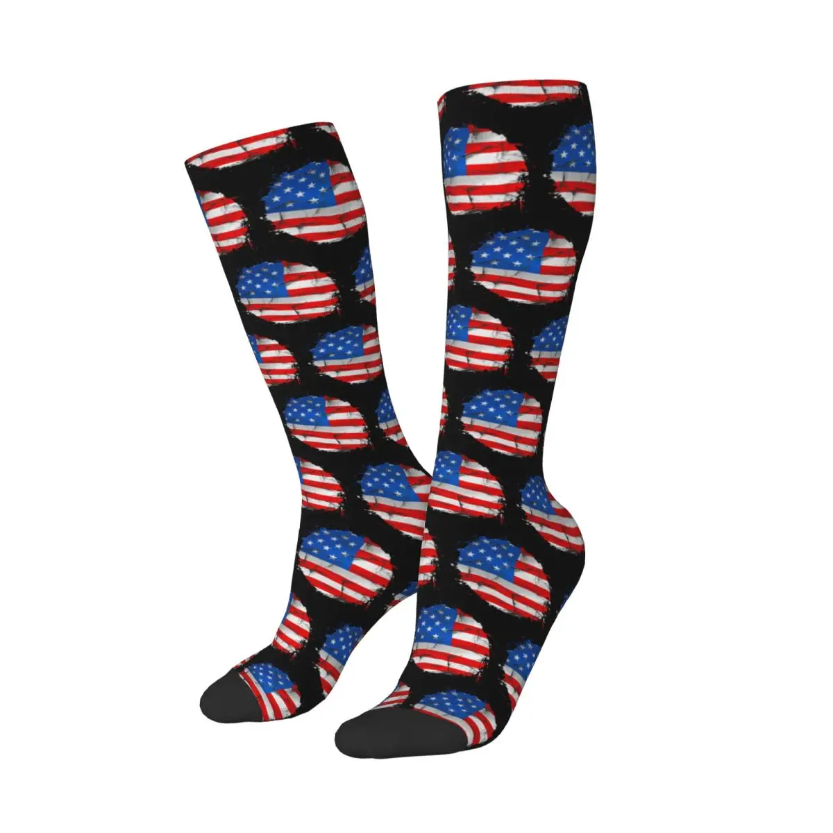 USA America American Flag Socks Harajuku Stockings All Season Long Socks Accessories for Unisex Birthday Present