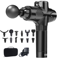 Portable Fascia Gun Vibration Massage Gun with 12 Heads For Body Neck Back Deep Muscle Relaxation Fitness Slimming