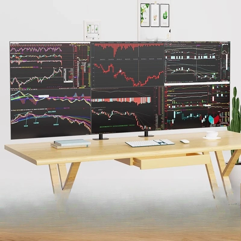 Six-screen monitor bracket 6-screen computer seamless splicing financial stock trading monitoring combination air pressure