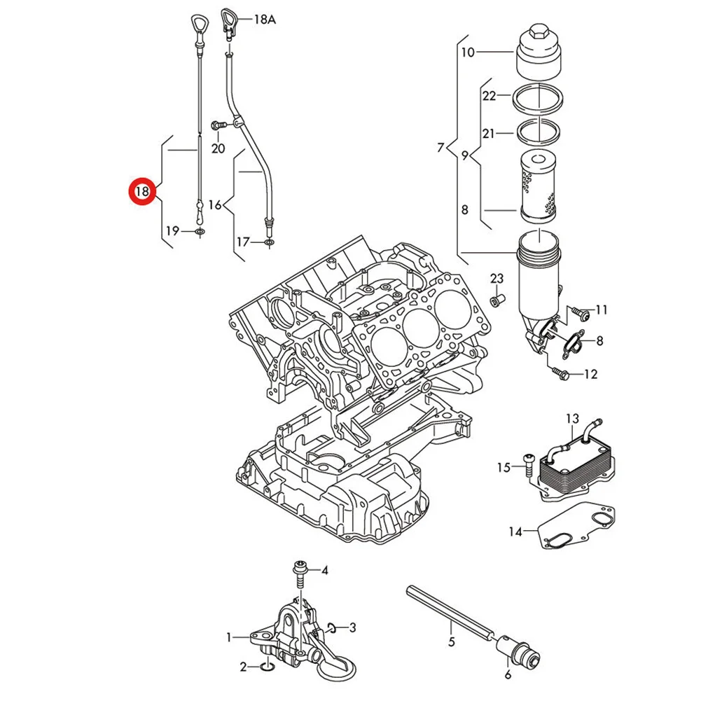 Varilla de nivel de aceite de motor para coche, accesorio de 516mm, 3.0L, 06E115611H, para Audi A4 S4 2008-2016, Audi A5 S5 2005-2016