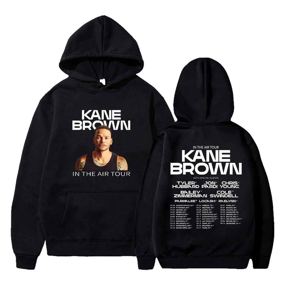 

Kane Brown Merch In The Air Tour Hoodie Long Sleeve Streetwear Men Women Hooded Sweatshirt Fashion Clothes